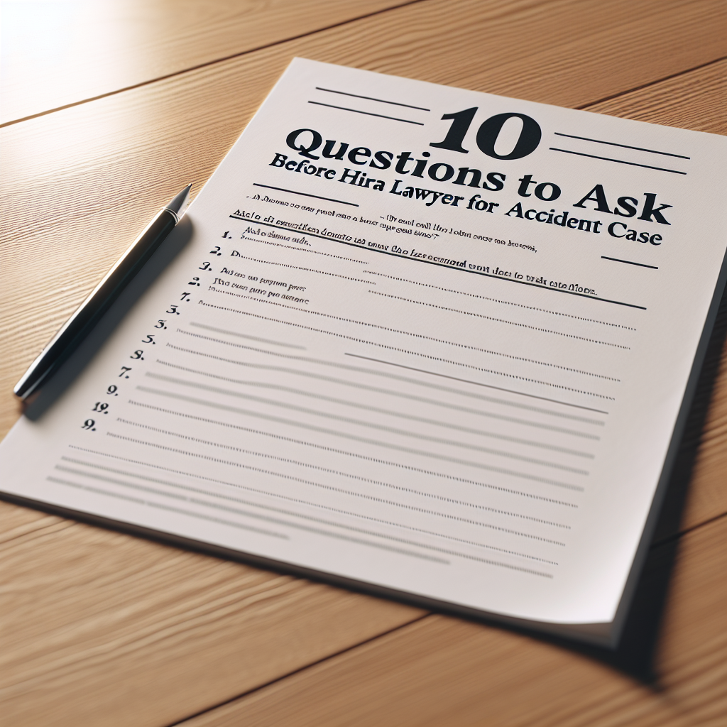 10 Questions to Ask Your Lawyer Before Hiring Them for an Accident Case